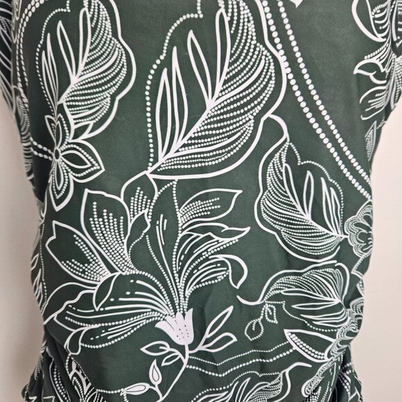 B2prity Womens XL Retro One-Piece Swimsuit Square Neckline & Floral Print Beach - Picture 7 of 8